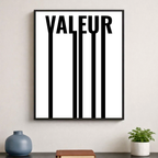 Affiche contemporaine "Valeur"