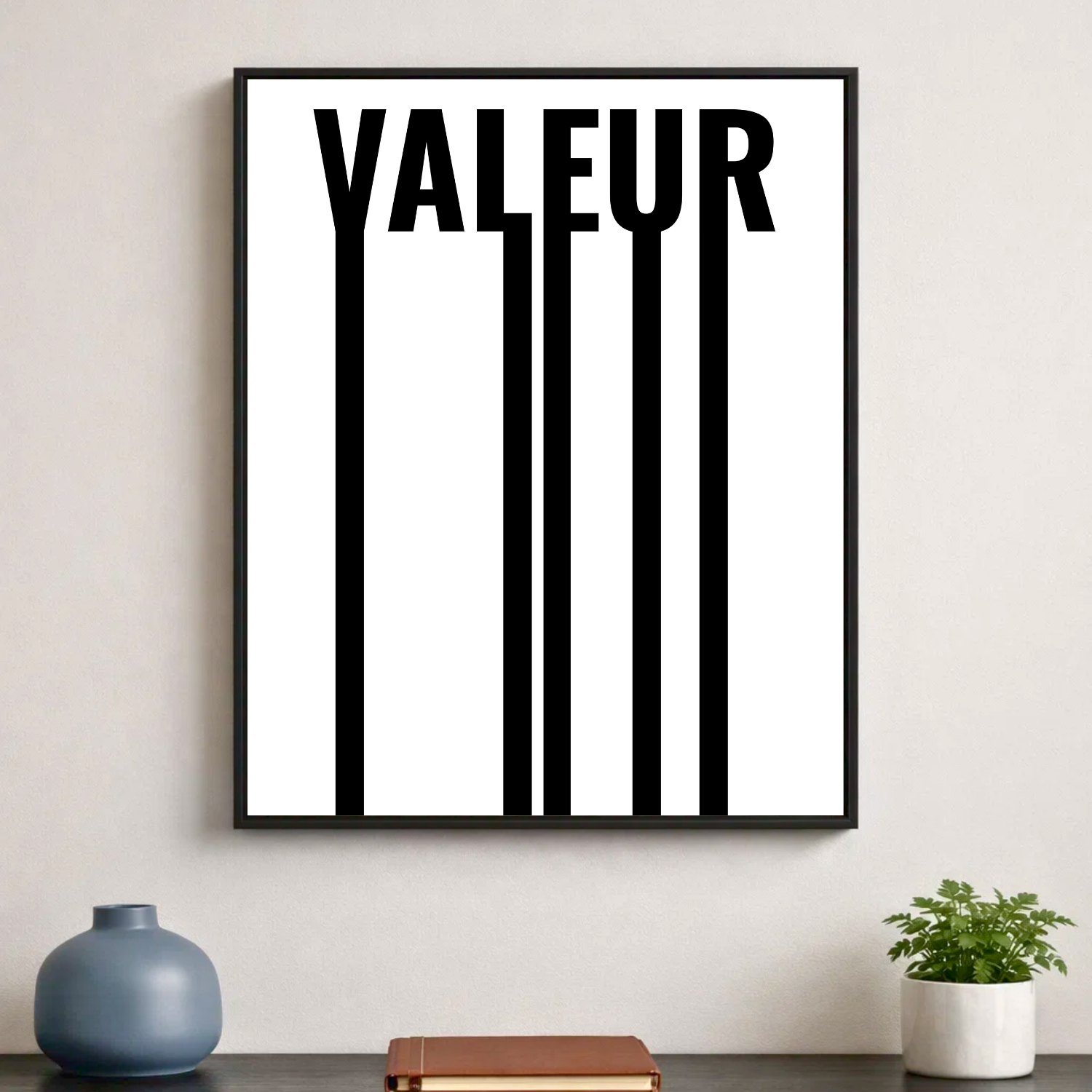 Affiche contemporaine "Valeur"
