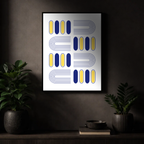 Affiche "Rythme indigo"