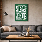 Affiche "Silence" contemporaine