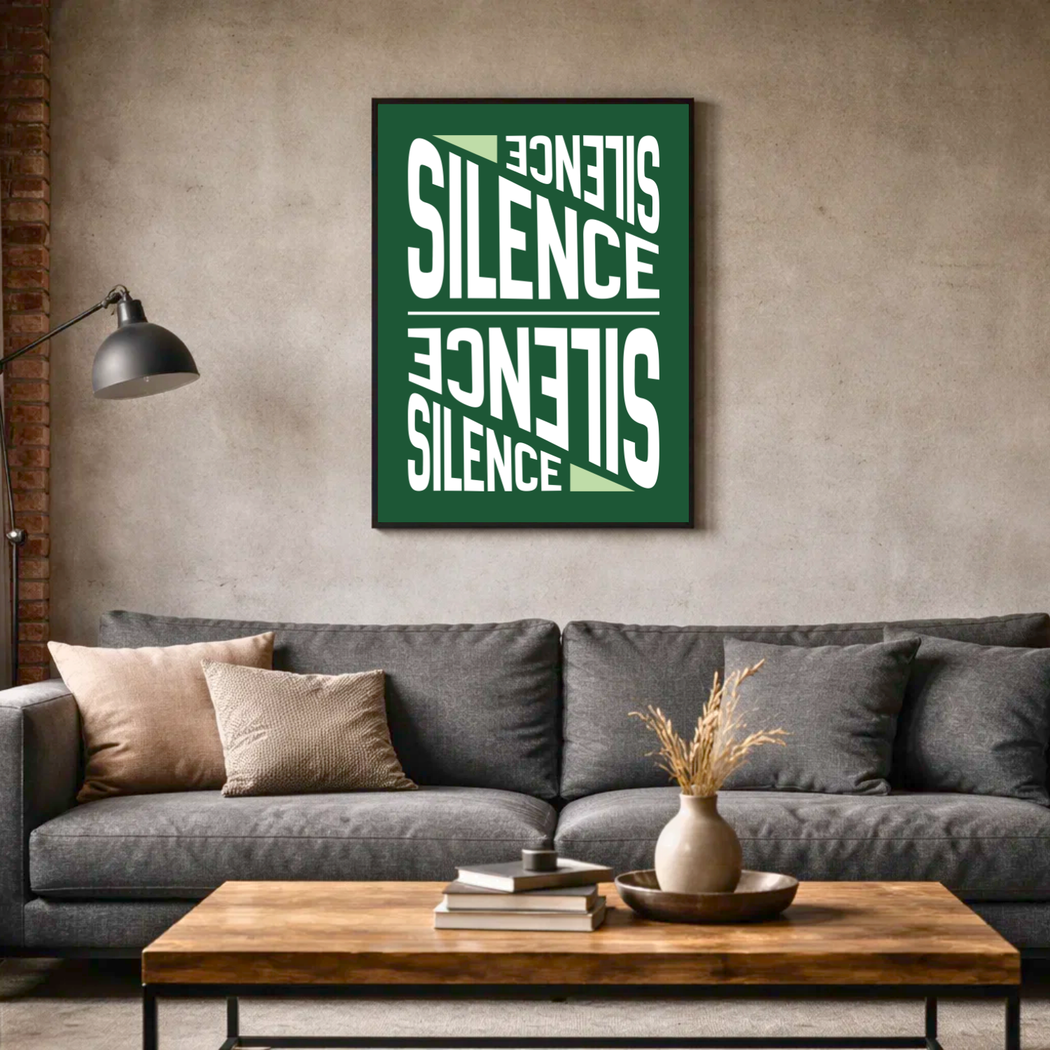 Affiche "Silence" contemporaine