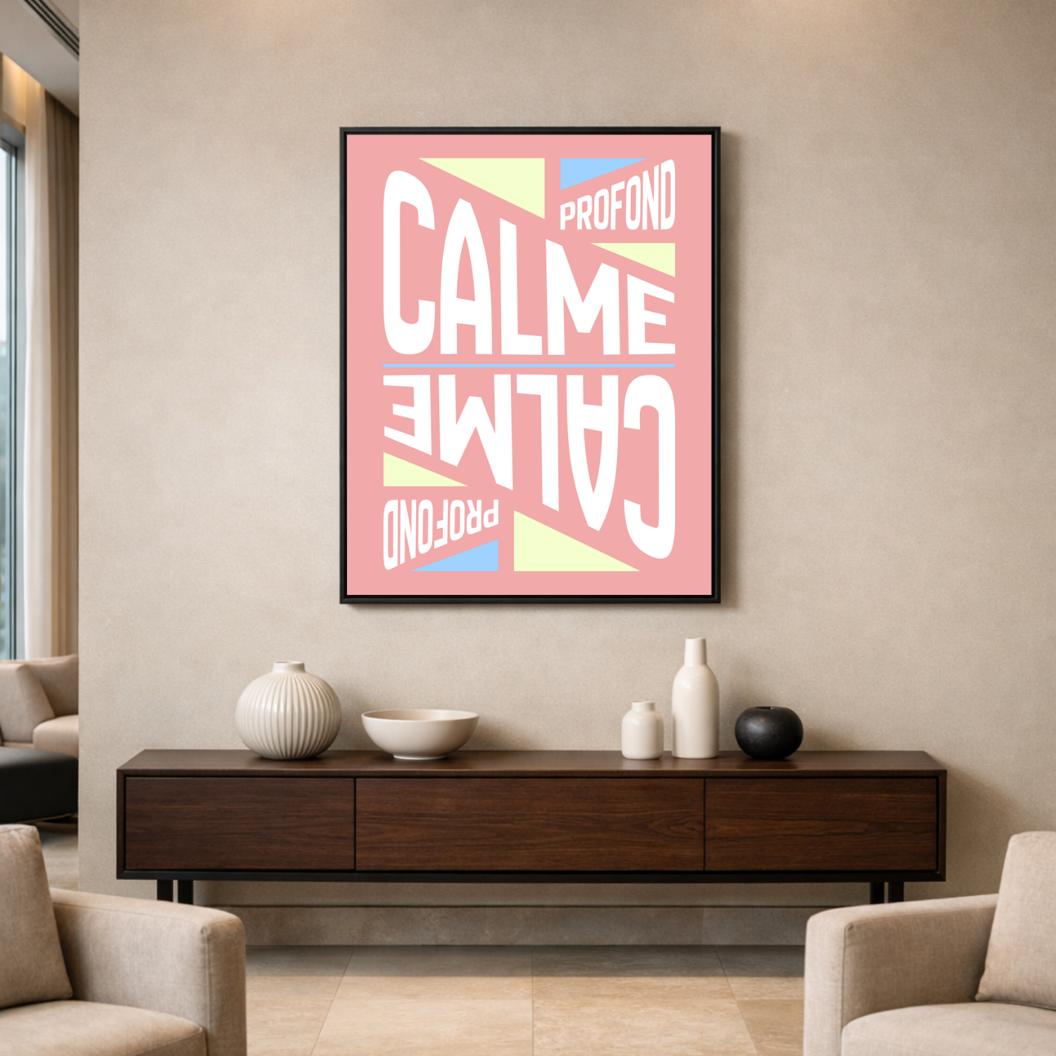Affiche "Calme profond" contemporaine