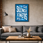 Affiche "Silence sacré" contemporaine