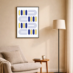 Affiche "Rythme indigo"