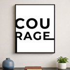 Affiche contemporaine "Courage"