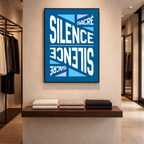 Affiche "Silence sacré" contemporaine