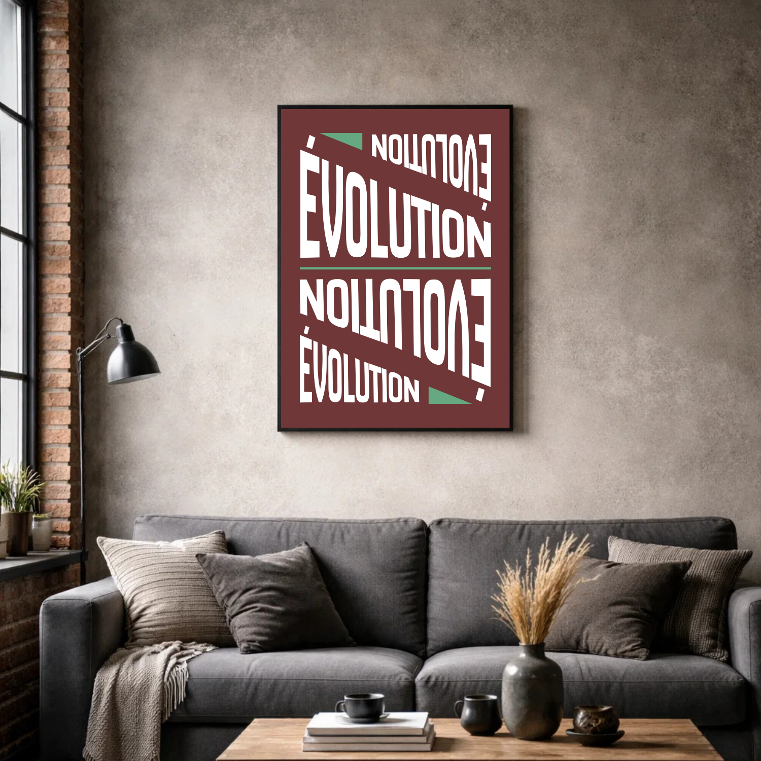 Affiche contemporaine "Évolution"