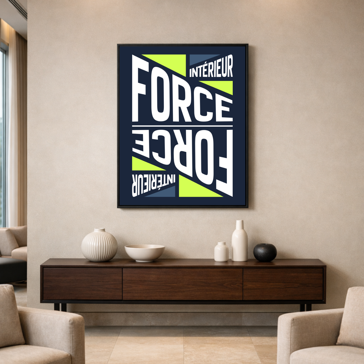 Affiche "Force intérieure" contemporaine
