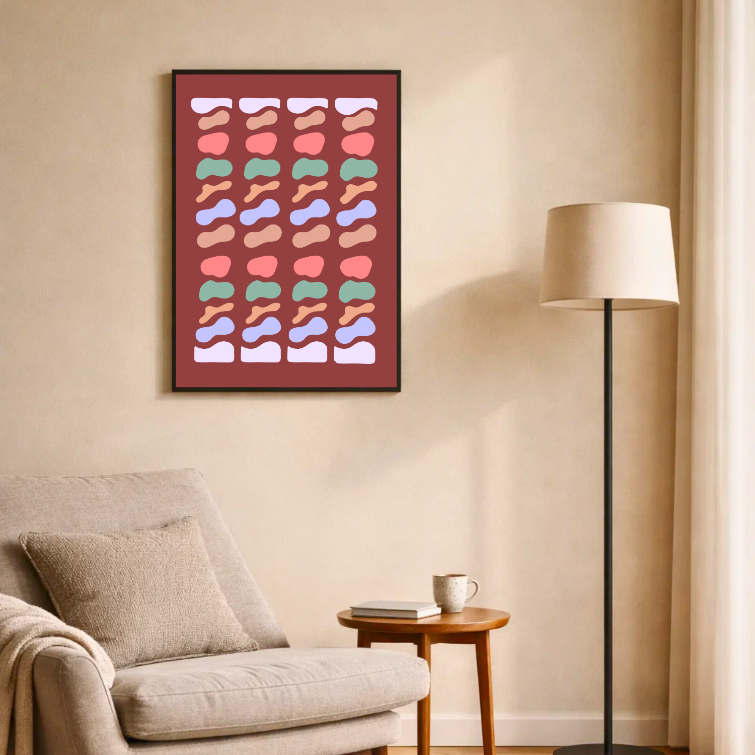 Affiche "Mosaïque terracotta"