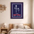 Affiche "Métro de Paris contemporain"