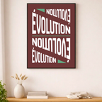 Affiche contemporaine "Évolution"