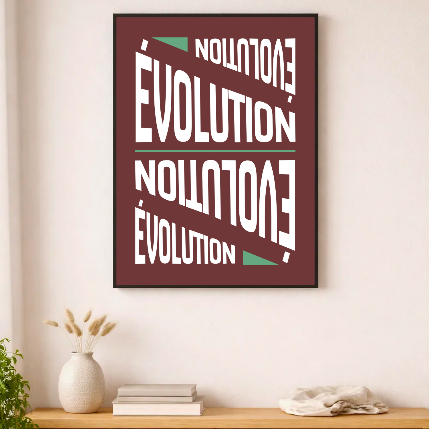 Affiche contemporaine "Évolution"