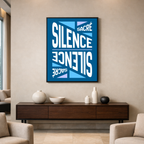 Affiche "Silence sacré" contemporaine