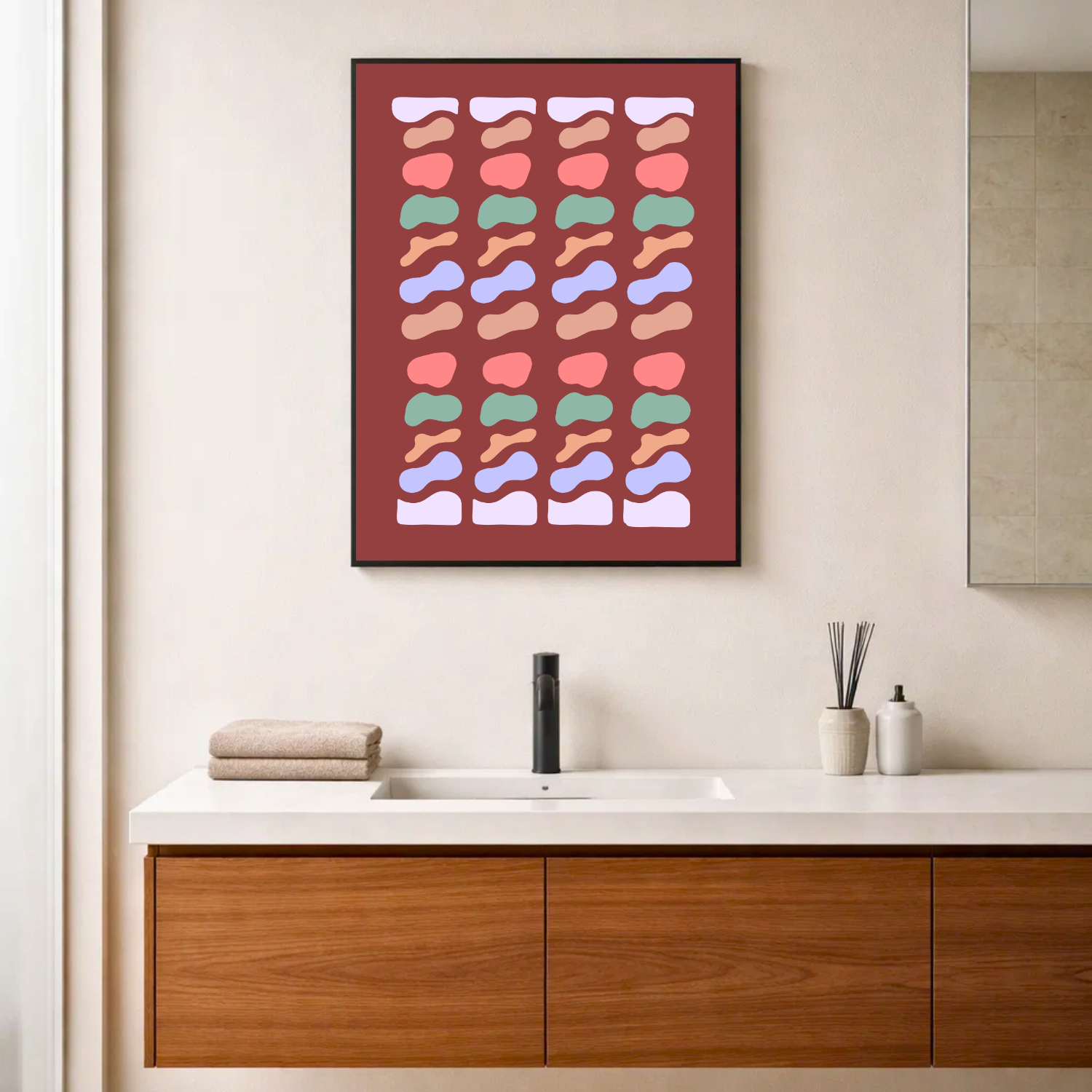 Affiche "Mosaïque terracotta"