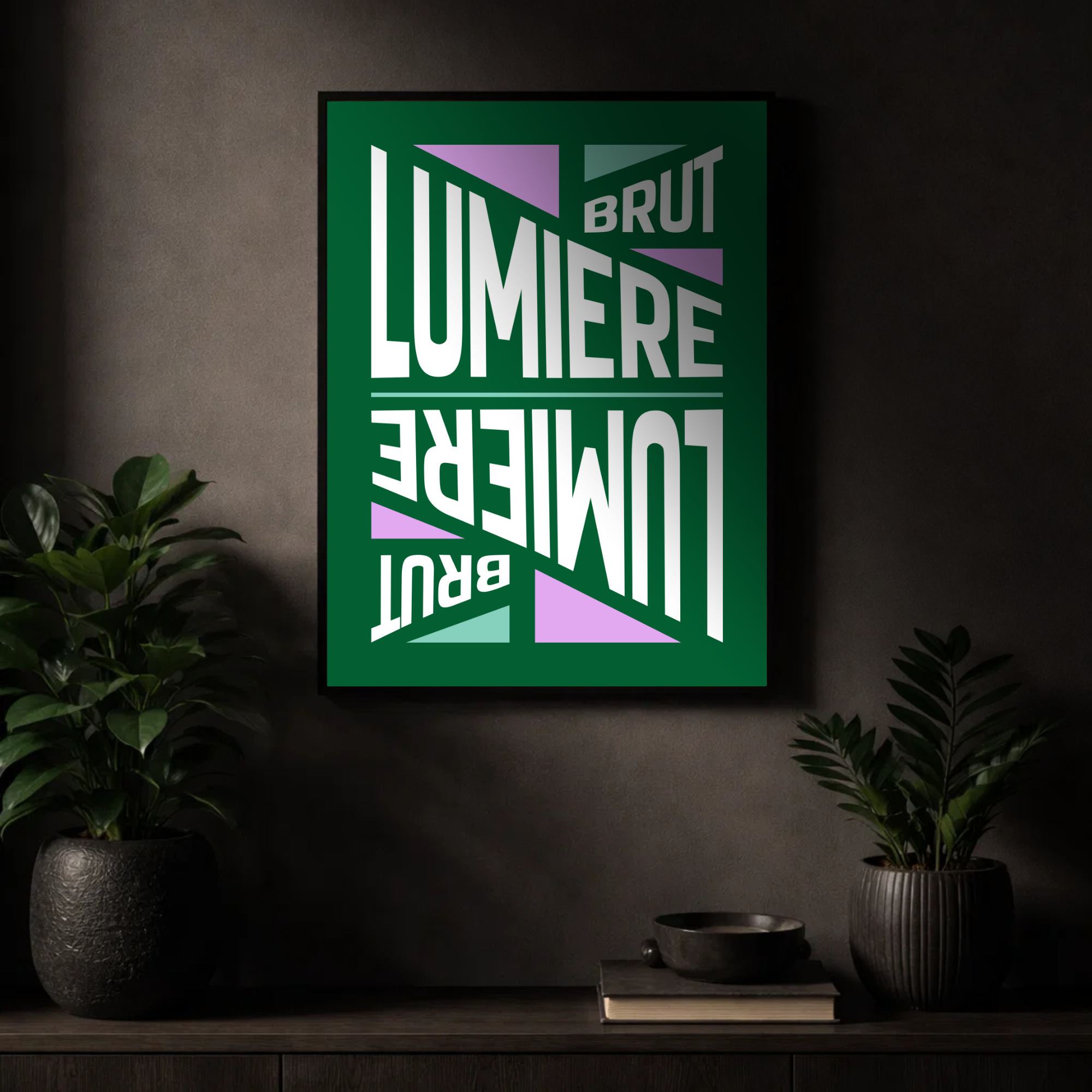 Affiche "Lumière brute" contemporaine