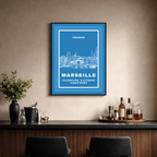 Affiche "Vieux-Port de Marseille contemporain"