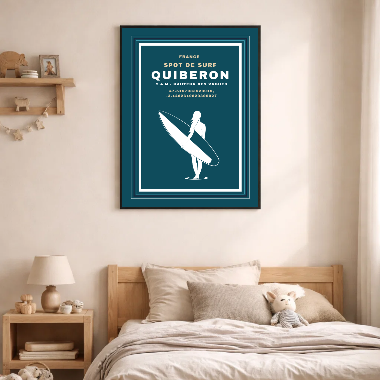 Affiche "Quiberon surf contemporain"