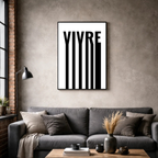 Affiche contemporaine "Vivre"