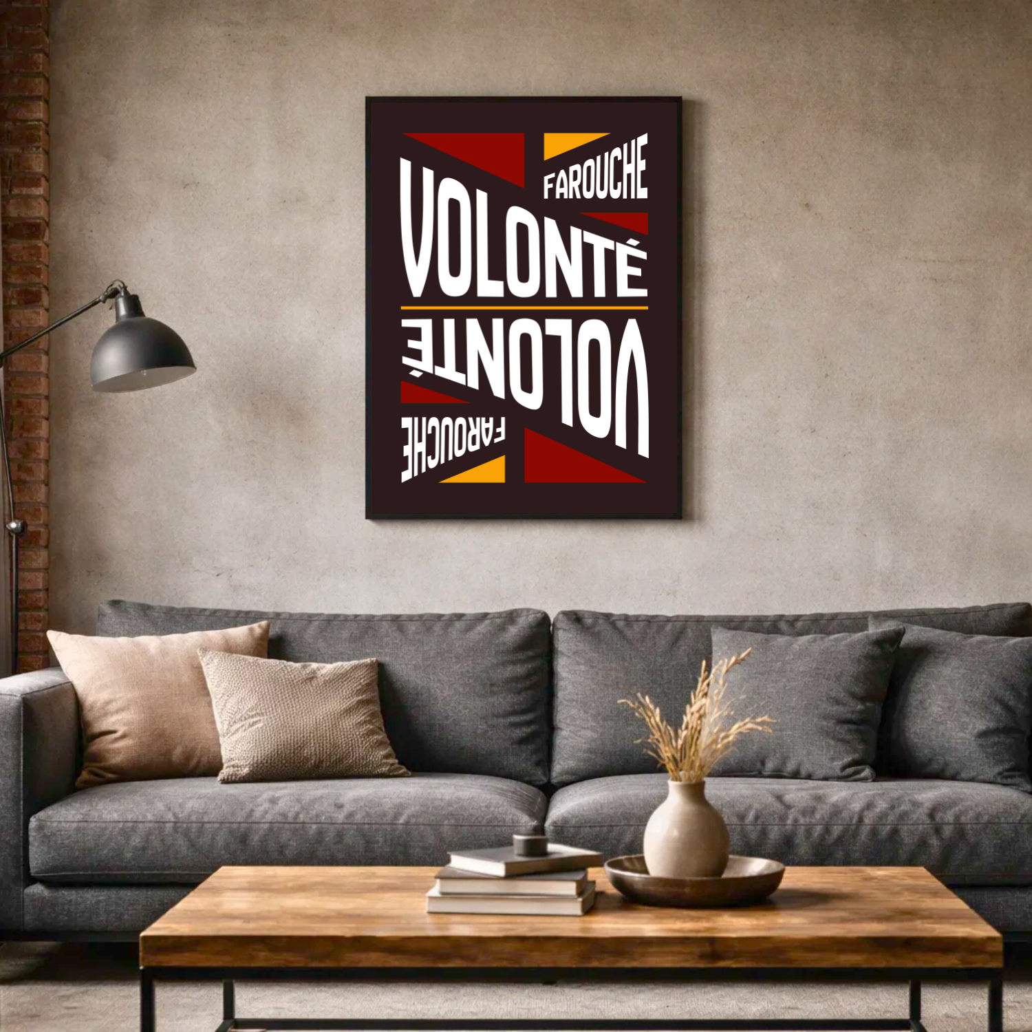 Affiche "Volonté farouche" contemporaine