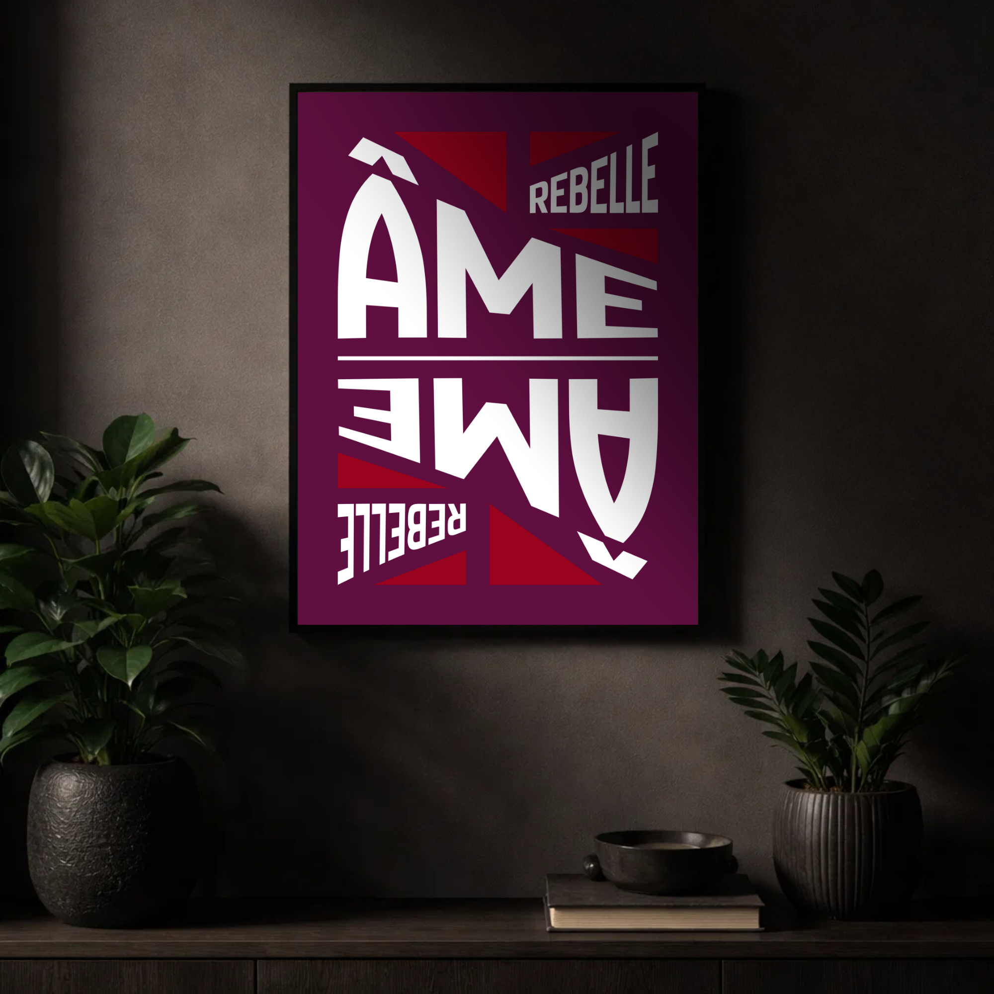Affiche "Âme rebelle" contemporaine