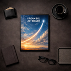Affiche Motivation : Dream Big, Act Bigger