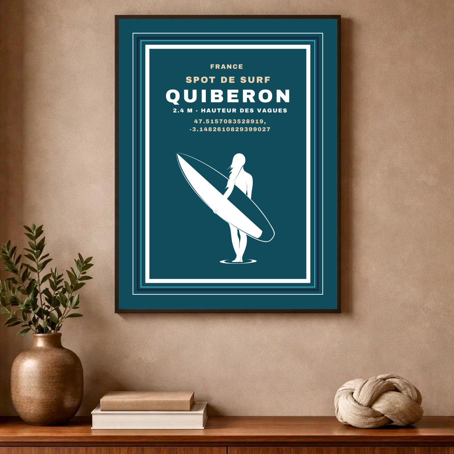 Affiche "Quiberon surf contemporain"
