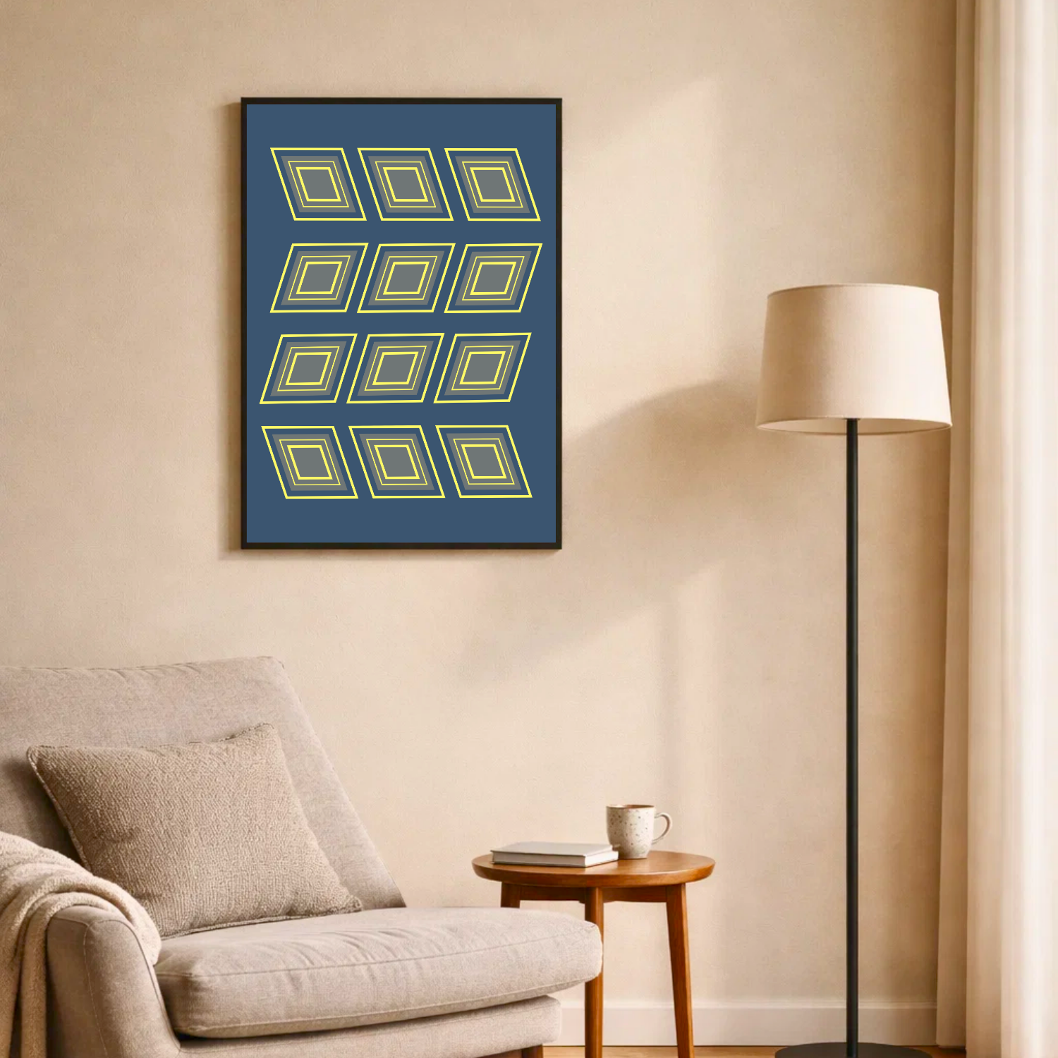 Affiche "Perspective indigo"