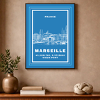 Affiche "Vieux-Port de Marseille contemporain"