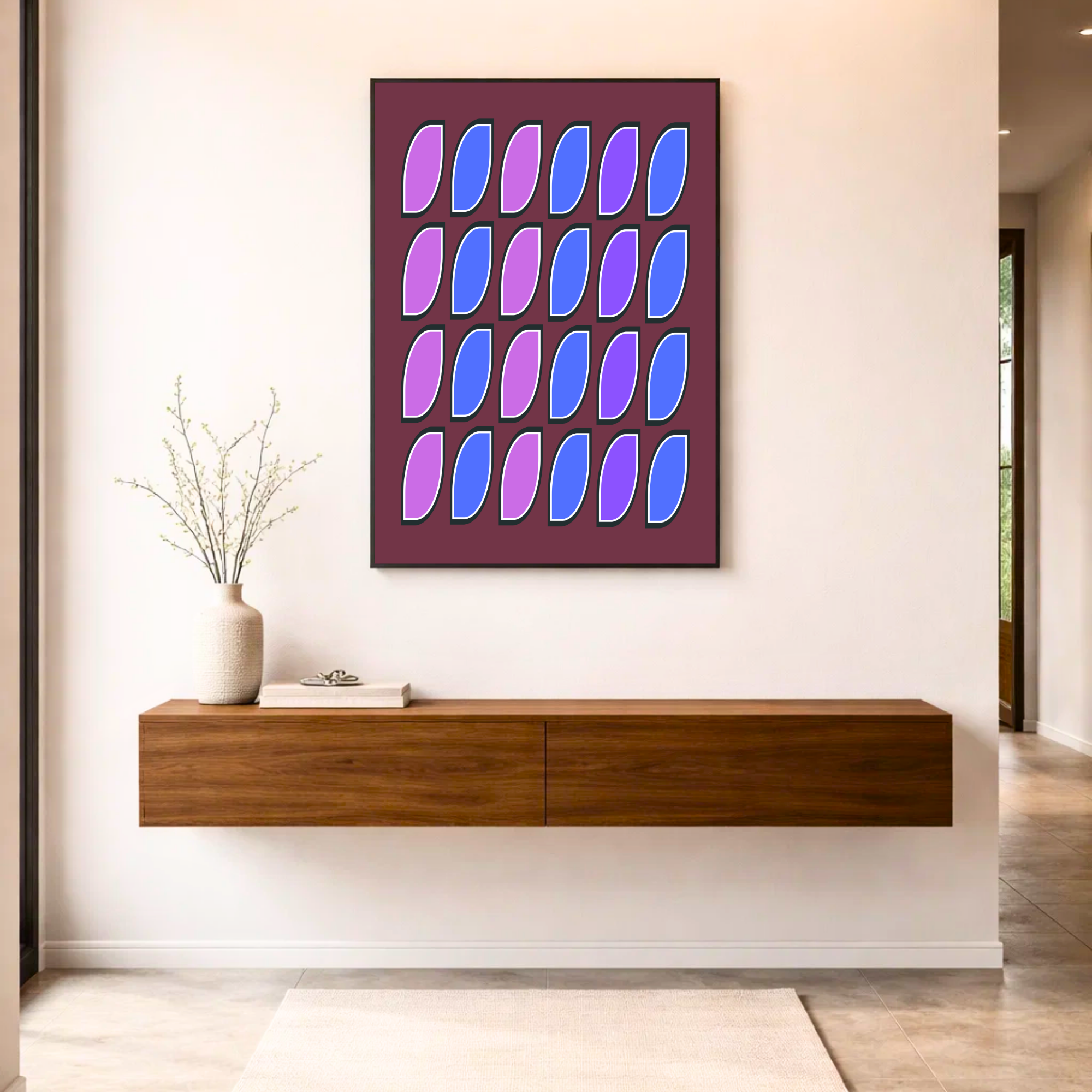 Affiche "Duo indigo"
