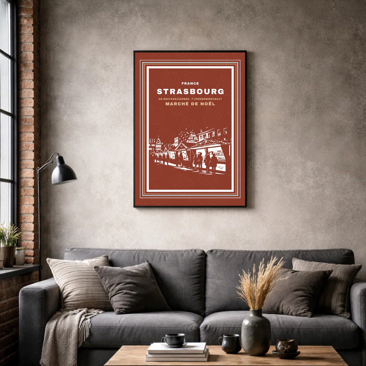 Affiche "Marché de noël contemporain"