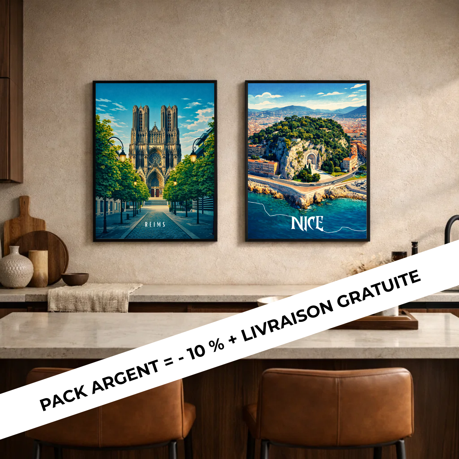 PACK 9 / Villes françaises "Reims & Nice"