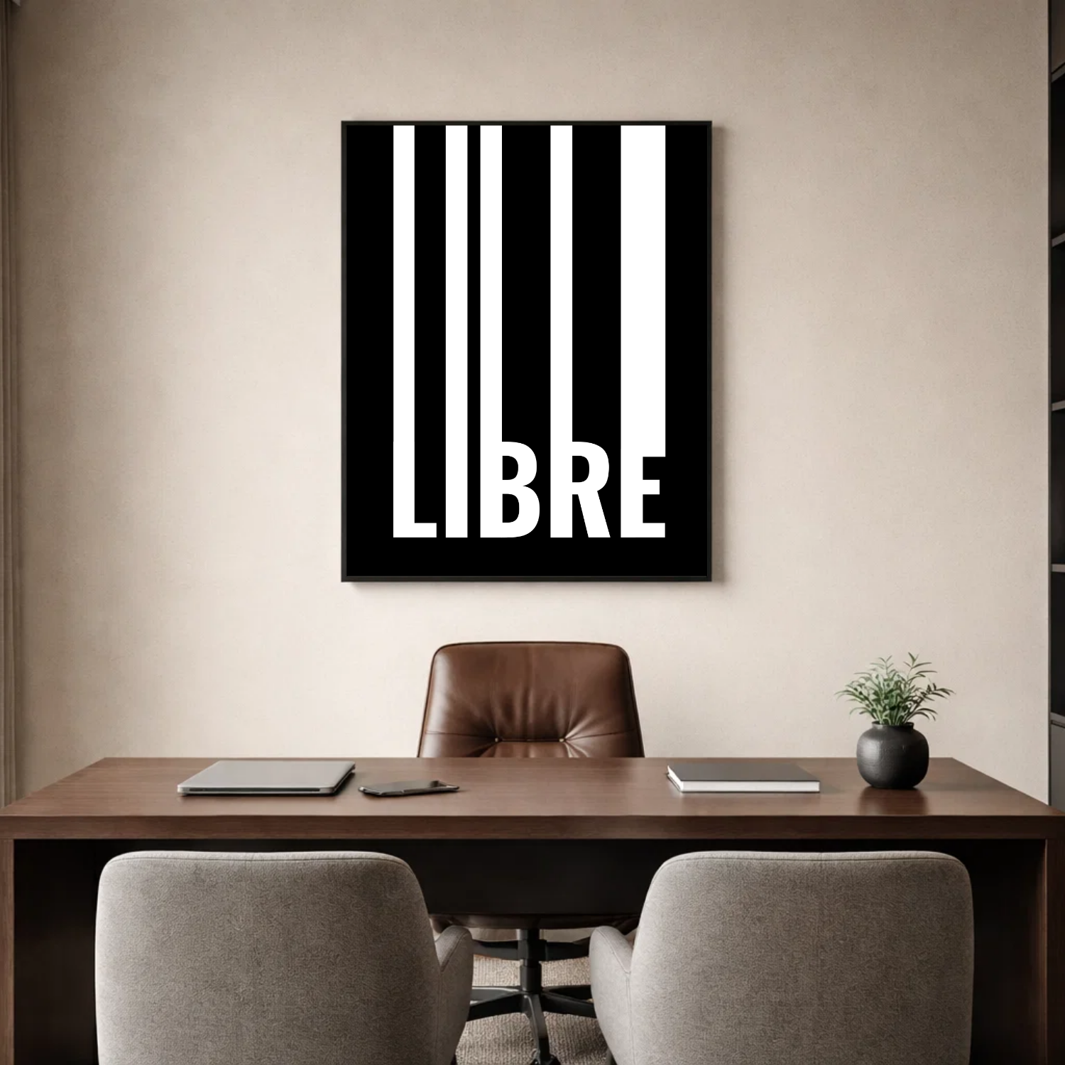 Affiche contemporaine "Libre"
