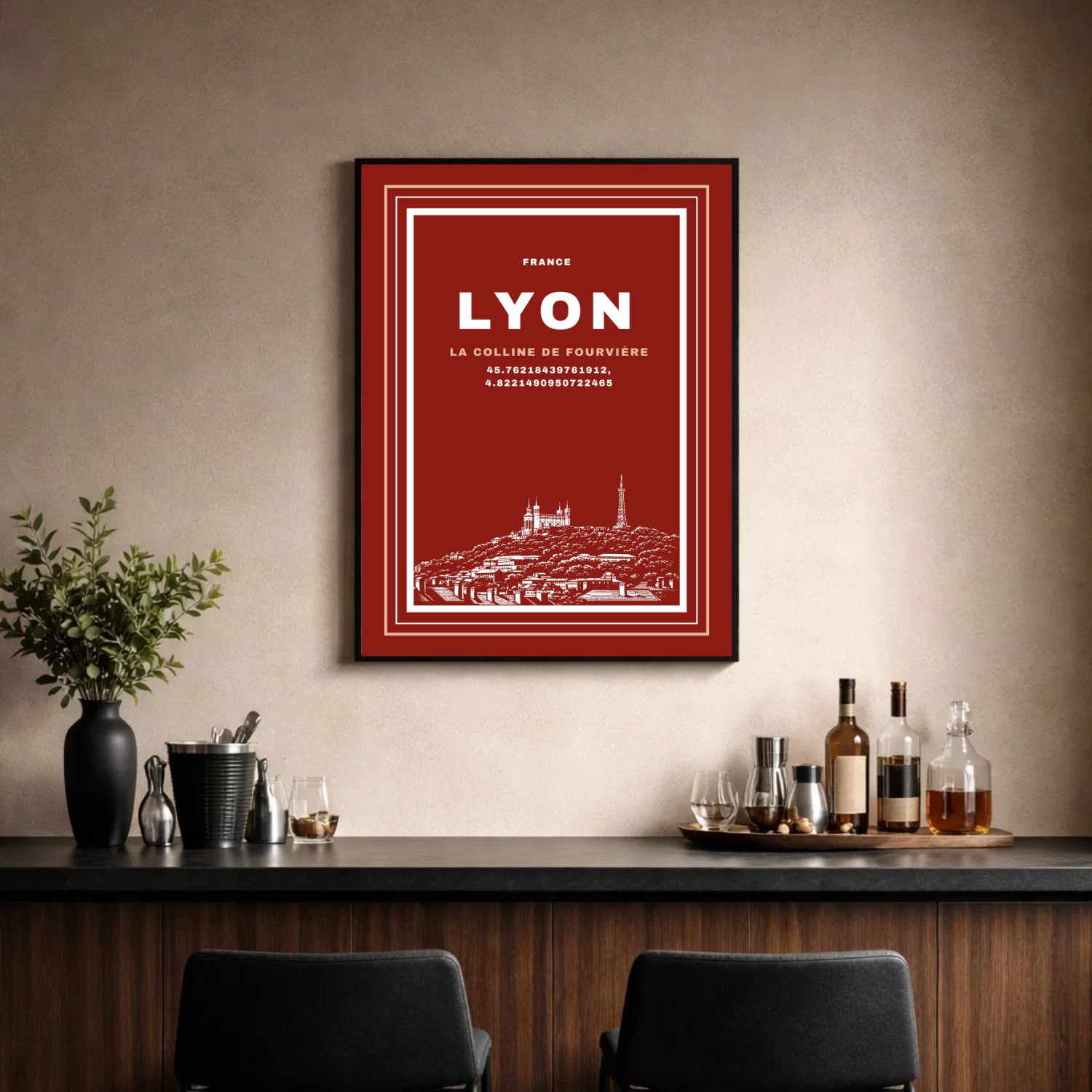 Affiche "Colline de Fourvière contemporaine"