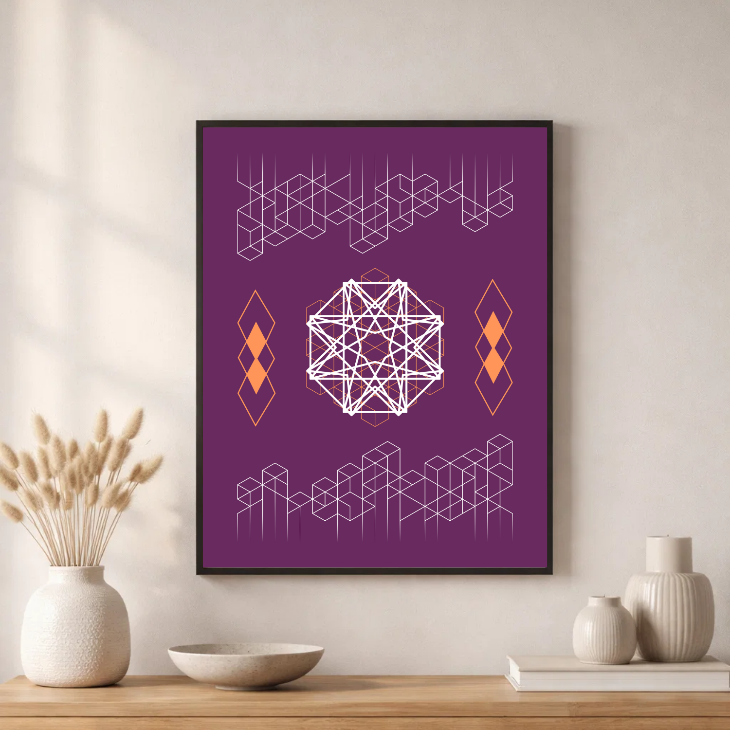 Affiche étoile isométrique