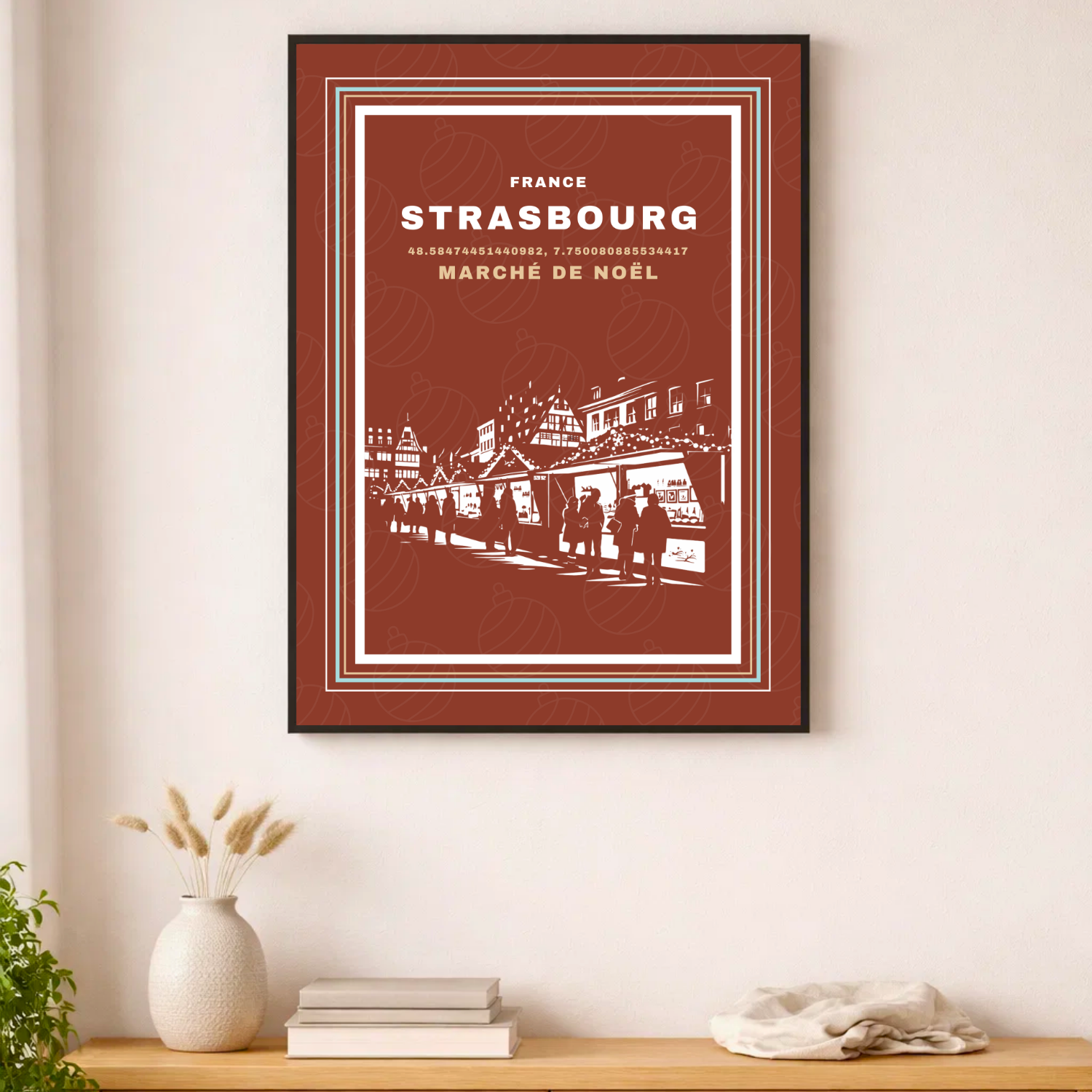 Affiche "Marché de noël contemporain"