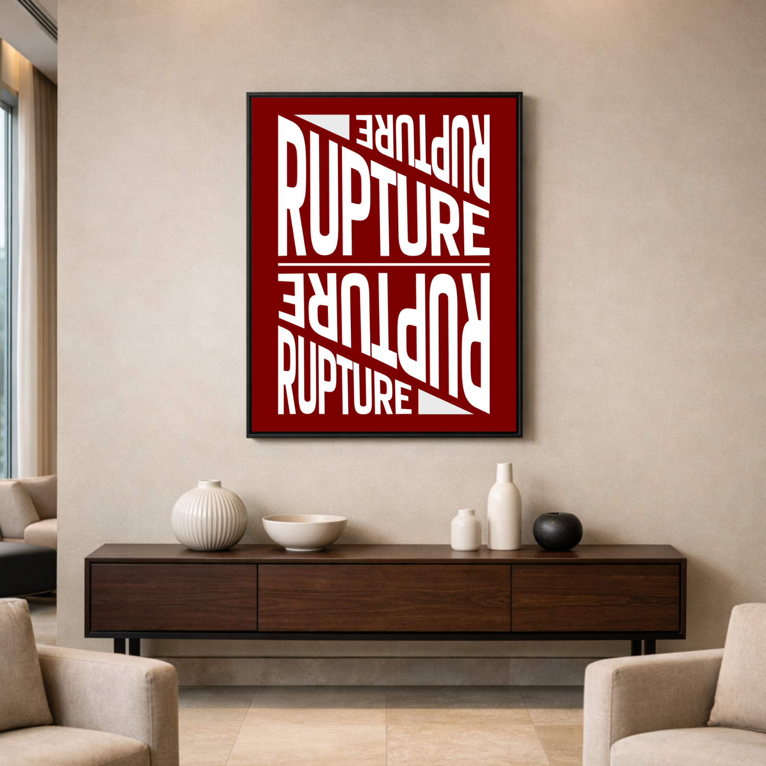 Affiche "Rupture" contemporaine