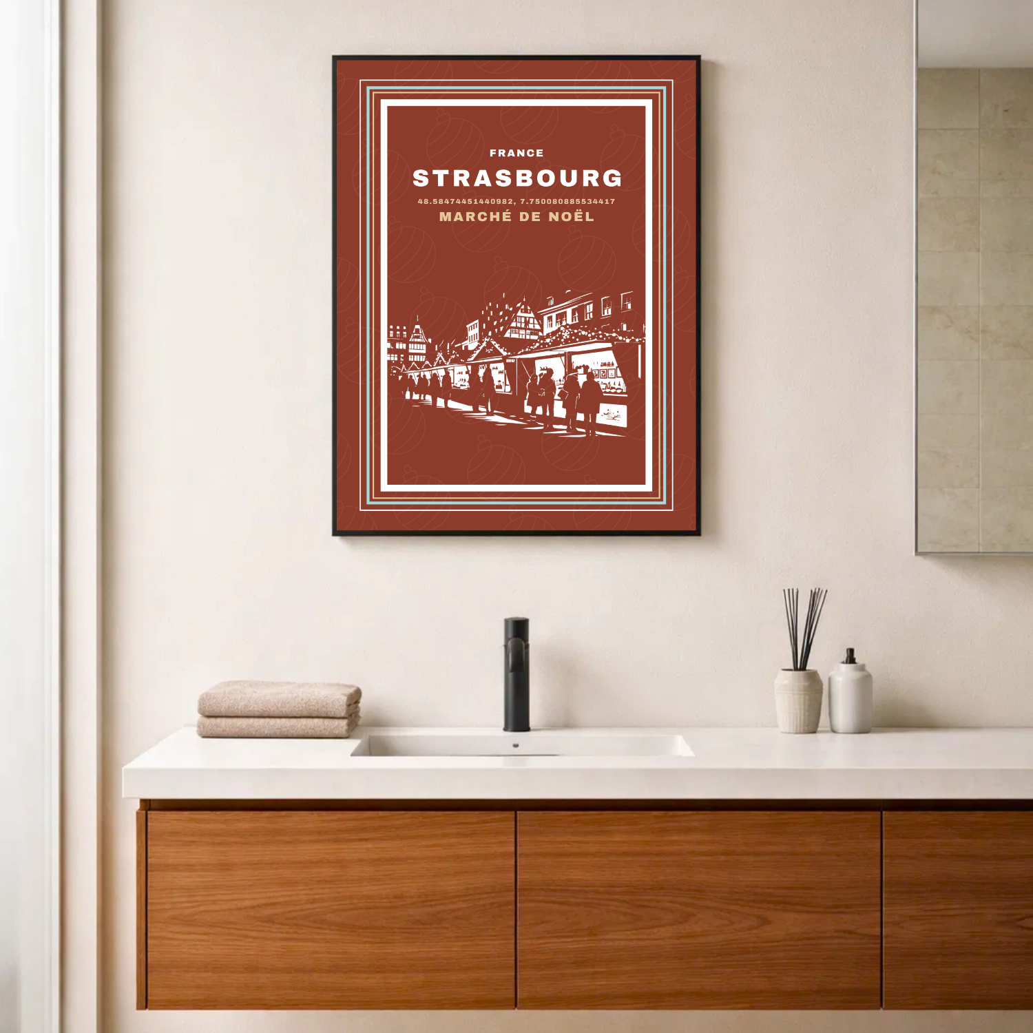 Affiche "Marché de noël contemporain"