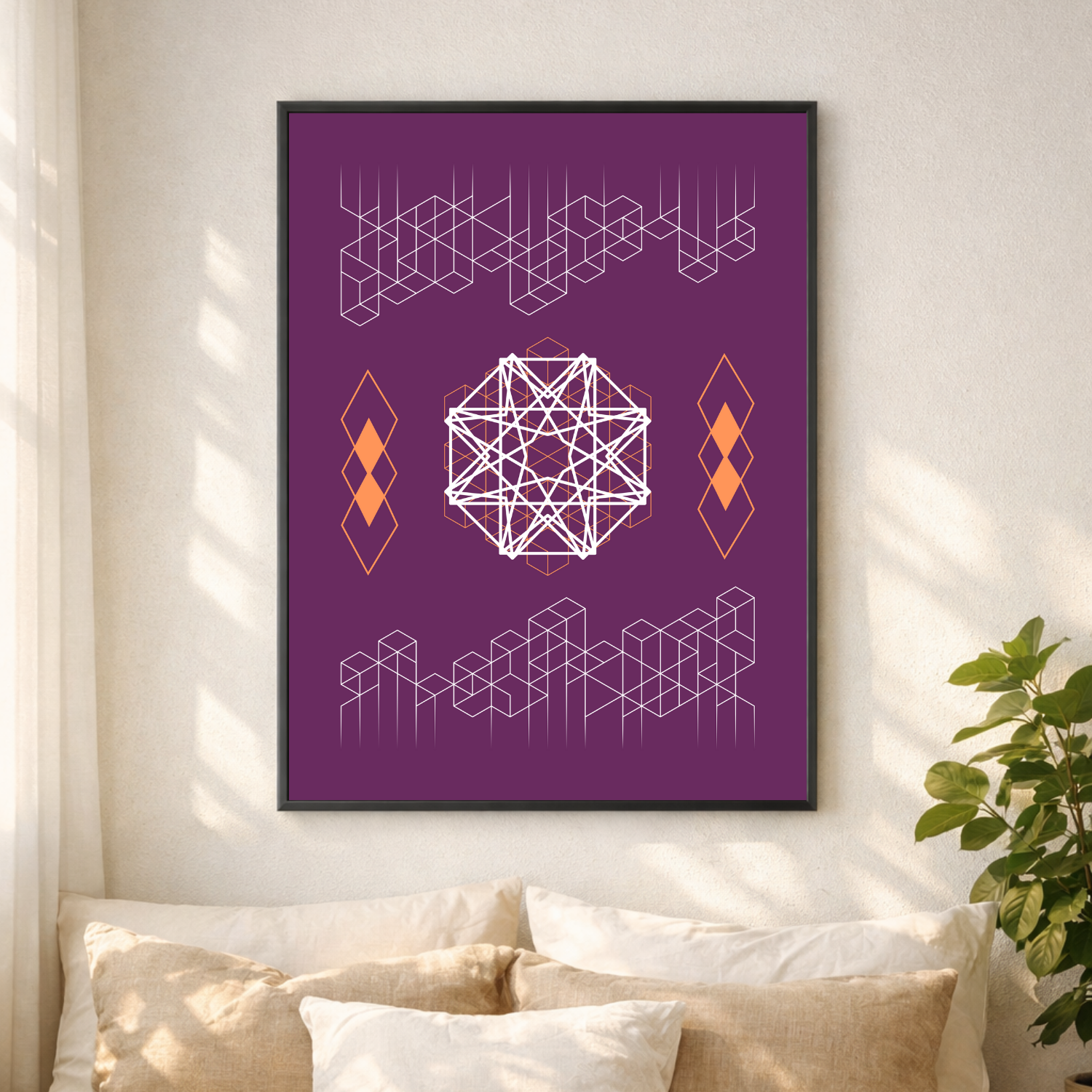 Affiche étoile isométrique