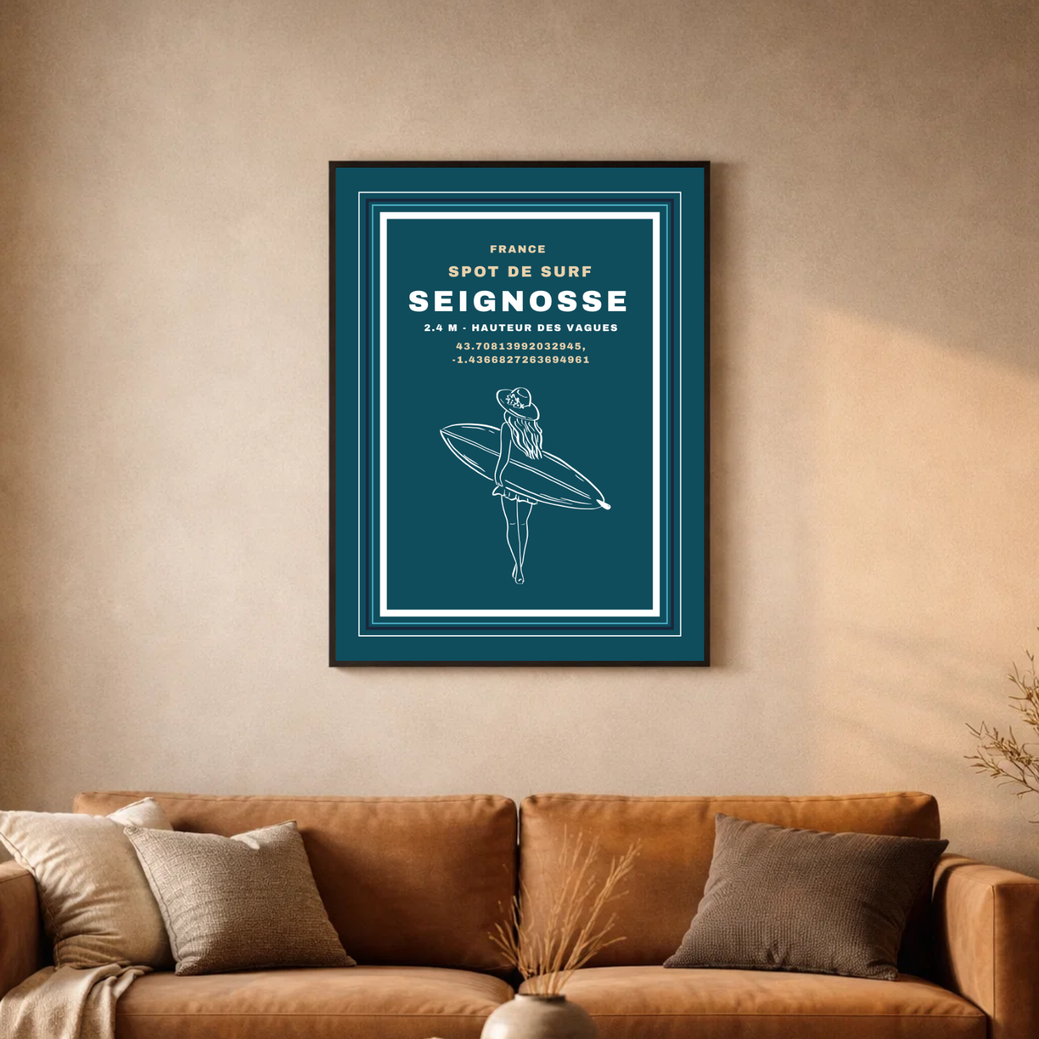 Affiche "Seignosse surf contemporain"