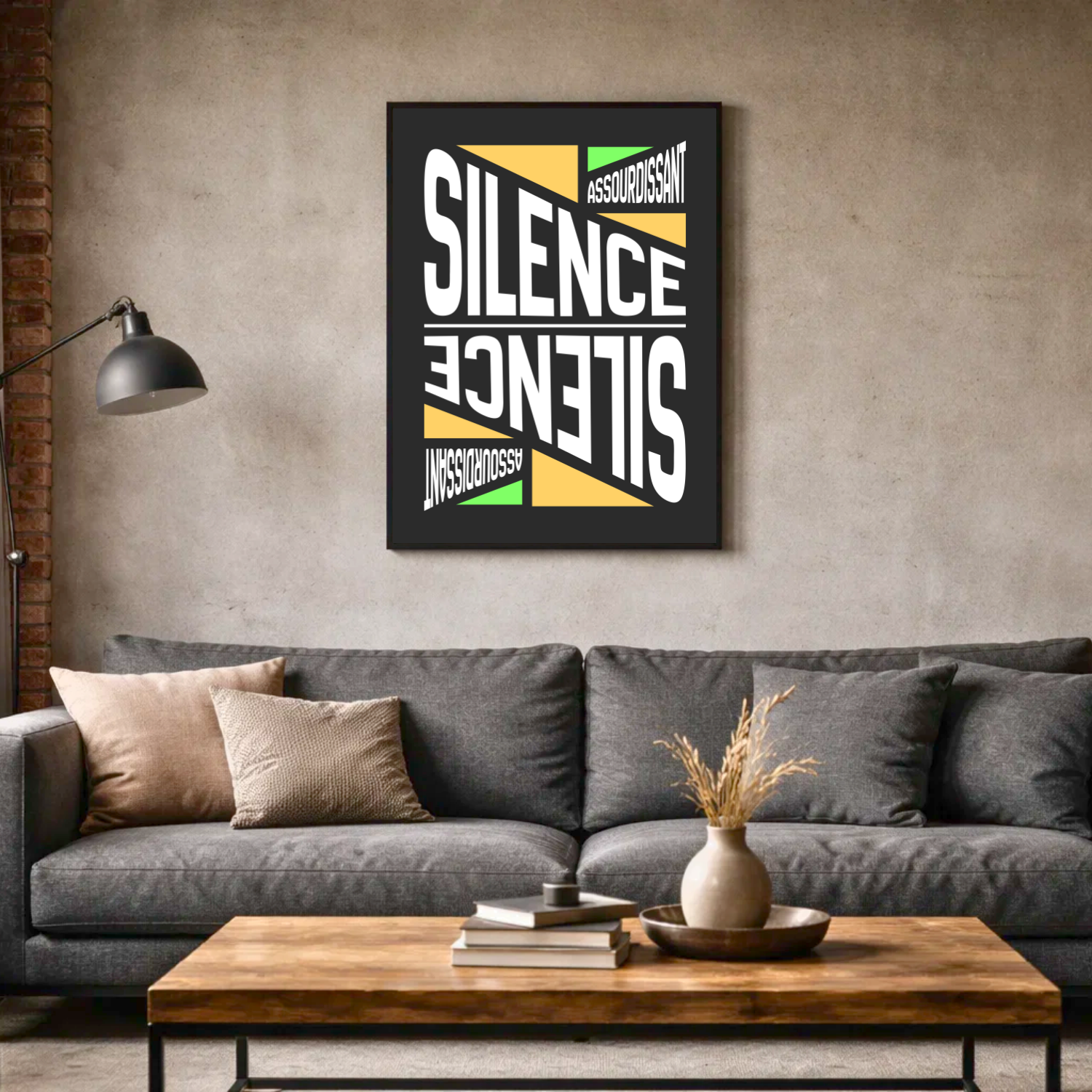 Affiche "Silence assourdissant" contemporaine