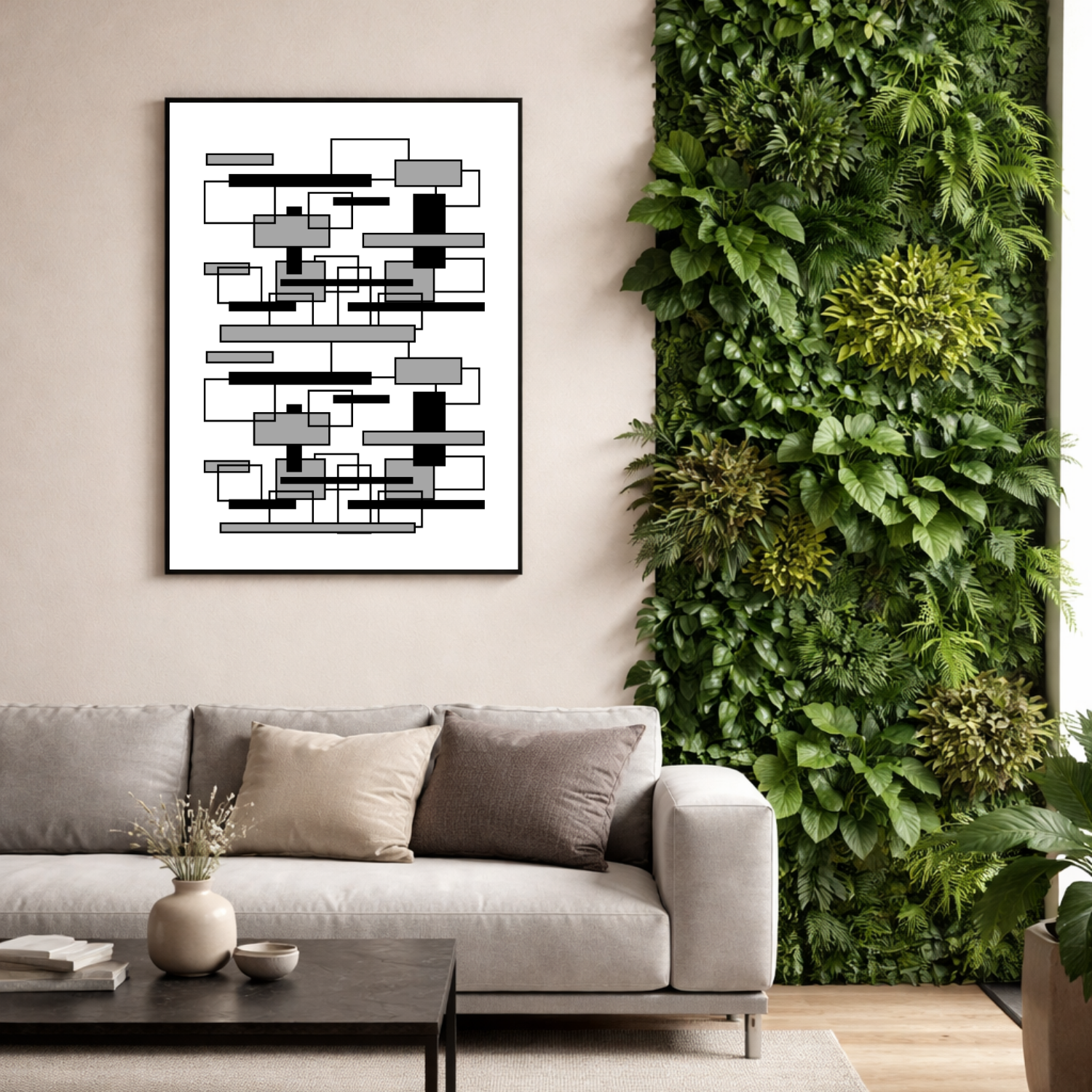 Affiche "Structure monochrome"