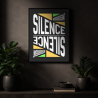 Affiche "Silence assourdissant" contemporaine