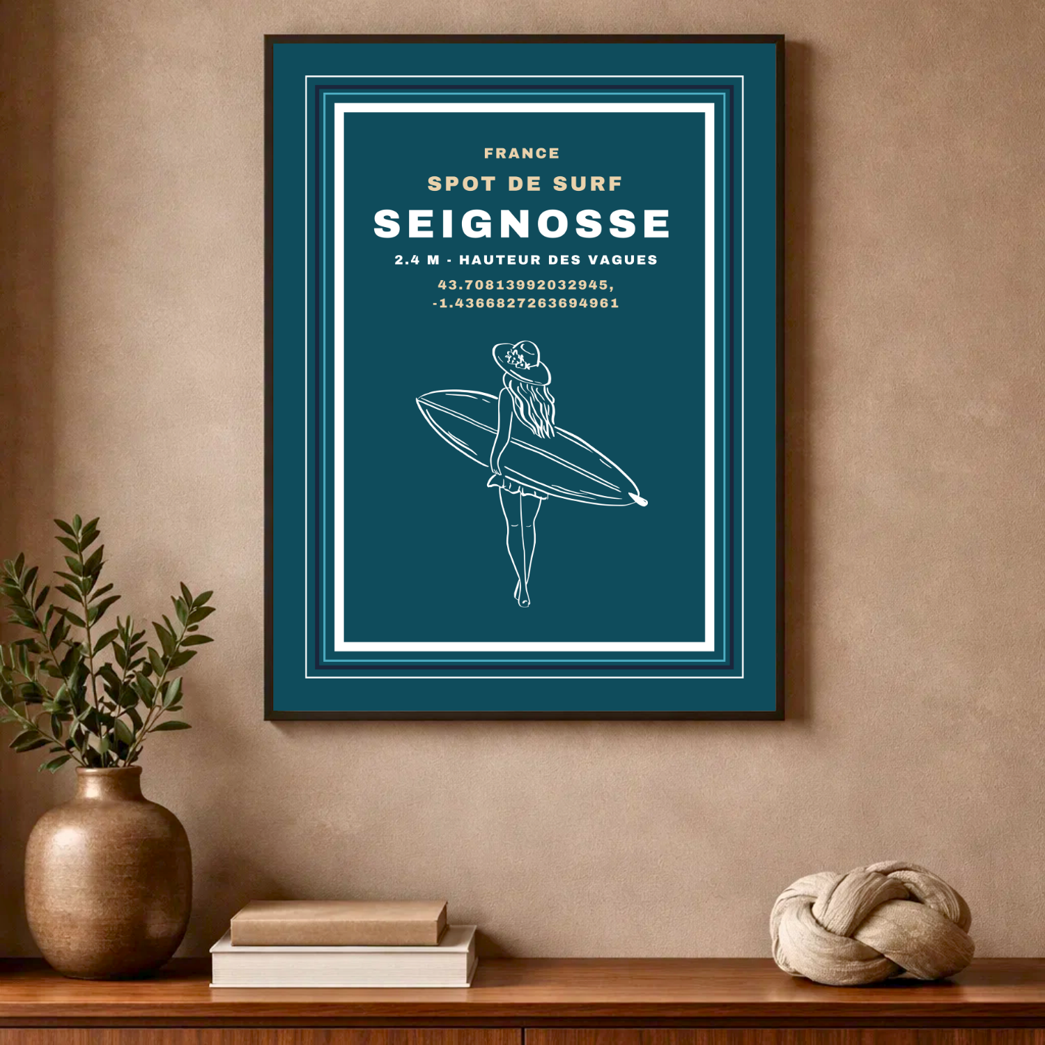Affiche "Seignosse surf contemporain"