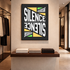 Affiche "Silence assourdissant" contemporaine