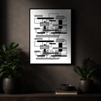 Affiche "Structure monochrome"