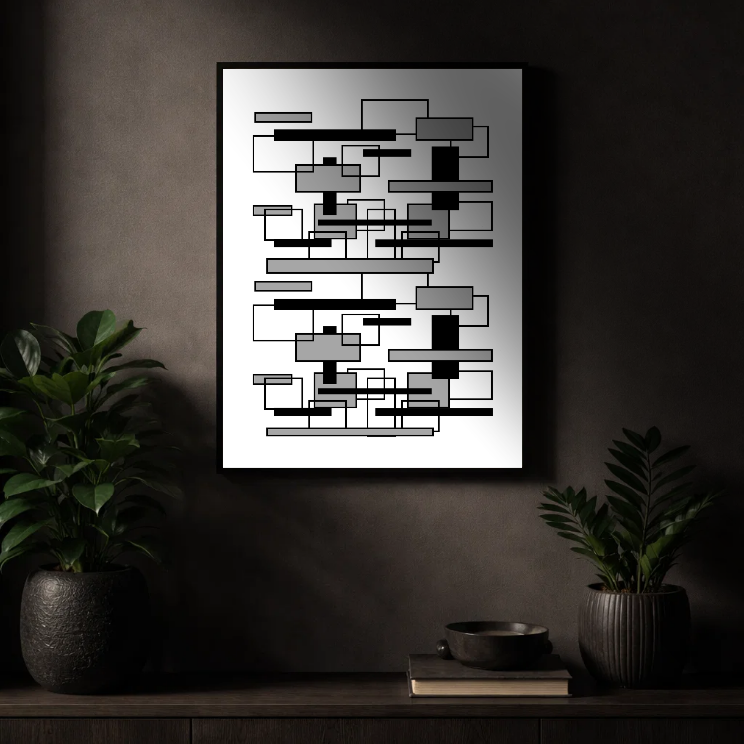 Affiche "Structure monochrome"