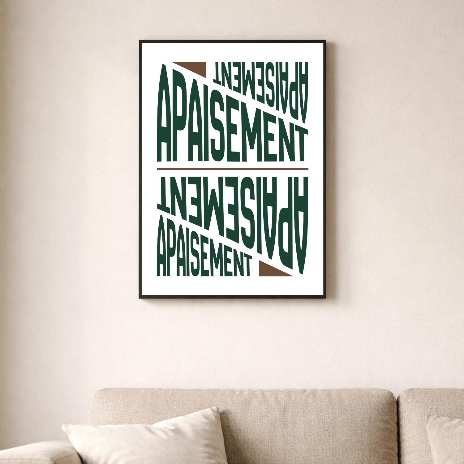 Affiche contemporaine "Apaisement"