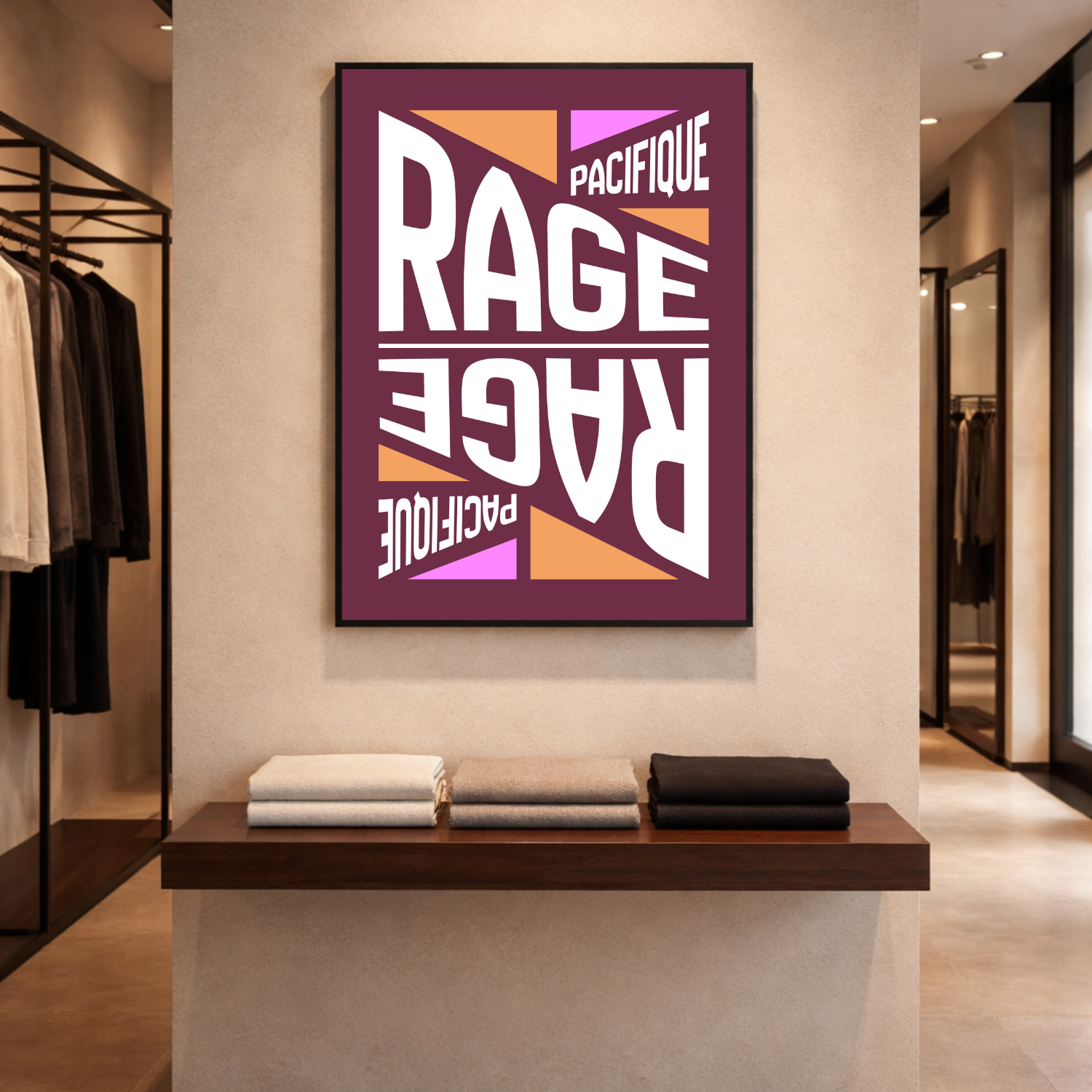 Affiche "Rage pacifique" contemporaine