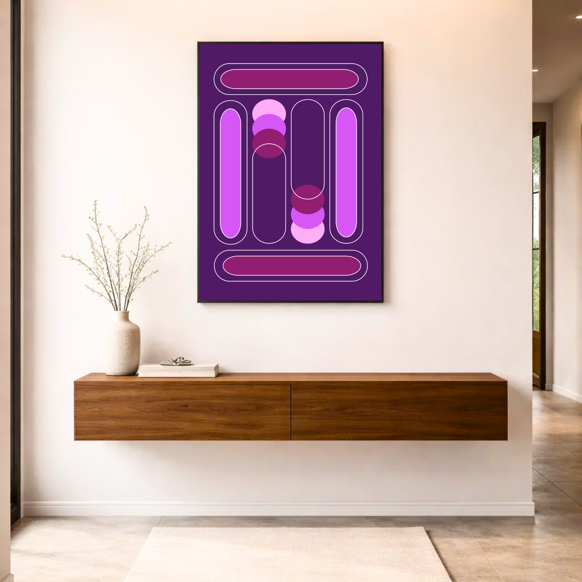 Affiche "Symétrie prune"