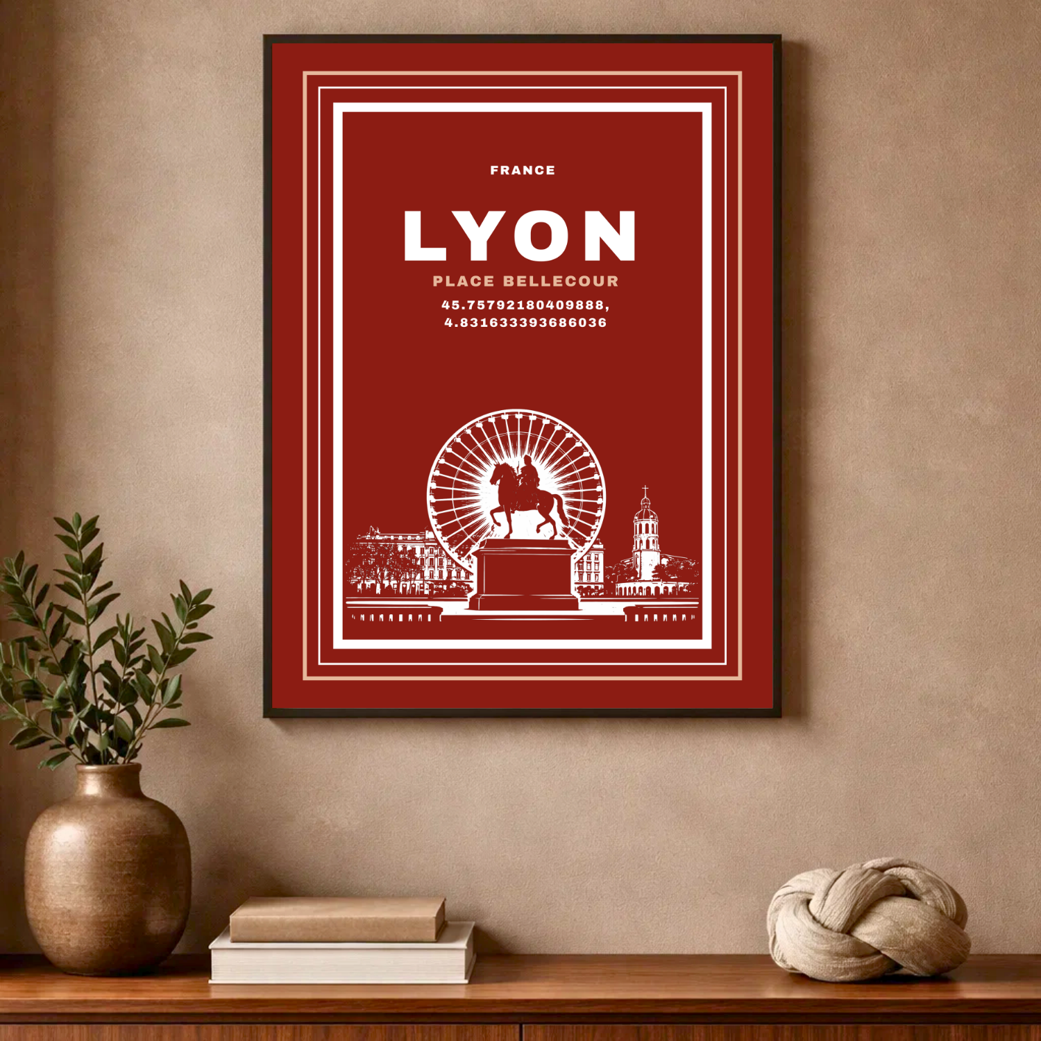 Affiche "Place Bellecour contemporaine"